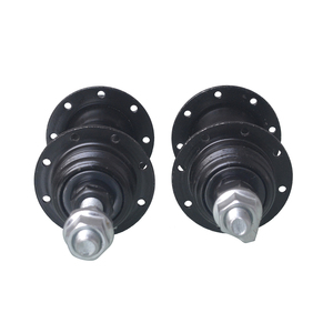 Pro BMX Hub GZAB-16 16H 前/后黑色钢制自行车轮毂，带筒轴密封轴承，兼容碟刹 - Product Image 1