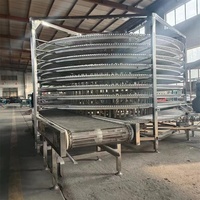 Tour en spirale en acier inoxydable de bande transporteuse de ligne d'éveil de refroidissement multicouche de cuisson