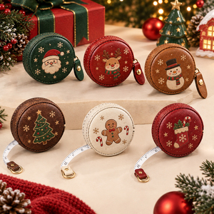 PU Leather Mini Retractable <b>Tape</b> <b>Measure</b>, Custom Logo Christmas Gift <b>Measuring</b> <b>Tape</b> OEM ODM for Promotional Gift - Product Image 1