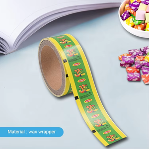 Rollo de película de aluminio para envolver papel encerado de chicle de caramelo dulce sellado en caliente personalizado - Product Image 5