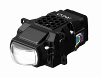 Nouveau LED carré professionnel de qualité supérieure avec puces CSP, ventilateur turbo haute vitesse, matrice de montage standard 3'', 12V 72W 2600 Lumens, noir