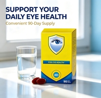 Complément alimentaire pour la santé des yeux en marque privée OEM, luteïne, zéaxanthine, capsules molles, 90 capsules