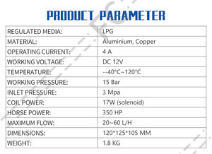 Vaporizzatore Autogas ad Alta Potenza At13, Sistema di Iniezione Sequenziale LPG, Kit Elettronico <span class=keywords><strong>a</strong></span> Pressione, Regolatore di <span class=keywords><strong>Gas</strong></span>, Riduttore di Carburante per Auto - Product Image 6