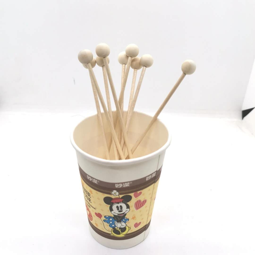 Деревянные круглые кофейные палочки с шариками