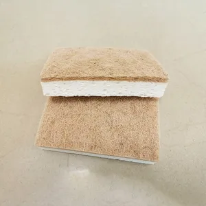 New design Kitchen cleaning scouring pad Coconut silk wood pulp sponge filter