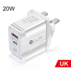 Fast <b>Charger</b> QC3.0+PD20W Mobile Phone <b>Charger</b> Travel 2Ports Usb <b>Charger</b> Type-c Adapter for IPhone17 16 Pro Max - Product Image 5