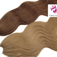 Tendance Virale 2025 : Extensions de Cheveux Humains Chinois 100% Vierges, Double Trame, Ondulés Naturels, Trame Plume Gradée, Résistantes à la Chute, Prêtes à l'emploi