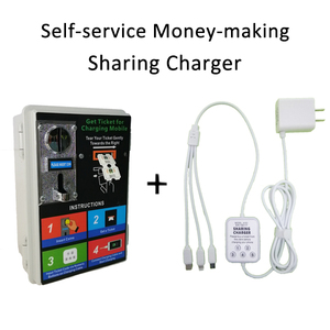 Nueva idea Autoservicio Teléfono móvil 3 en 1 Alquiler de cable de carga Compartir carga con máquina de código de boleto - Product Image 2