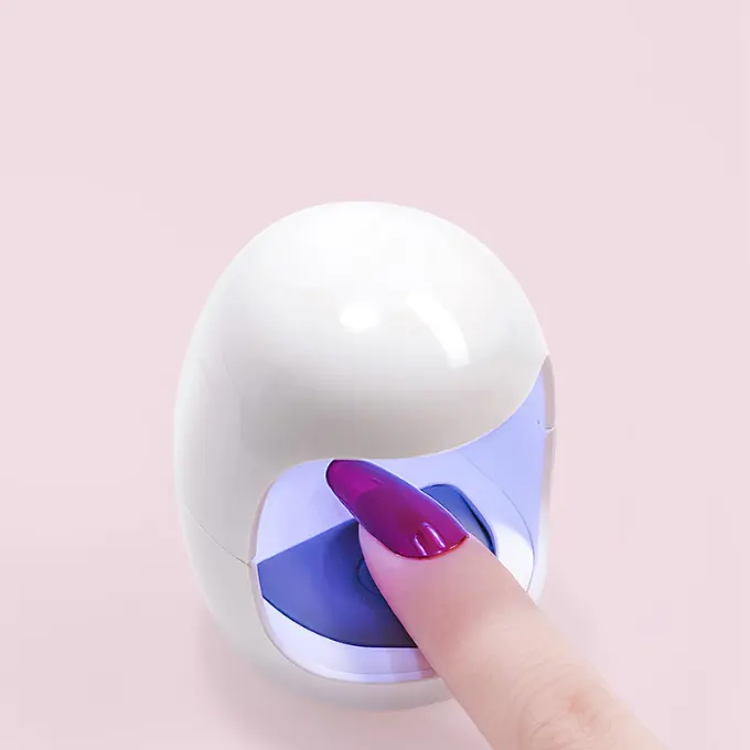 BIN Egg Shape White Pink Color Mini Uv Led Nail Lamp With 50CM USB One Finger