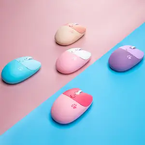 Vendita calda 2.4G Mouse ottico Wireless Cute Cartoon Mute Computer Mouse ergonomico Mini 3D Office Mouse per Kid Girl Gift PC Laptop