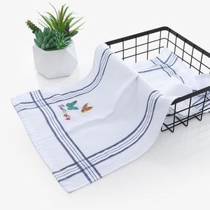 TEMU para <span class=keywords><strong>SHEIN</strong></span>, paño de <span class=keywords><strong>cocina</strong></span> de algodón bordado de secado rápido, toalla para platos, rollo de franela liso personalizado, necesidades diarias, código de barras deportivo - Product Image 1