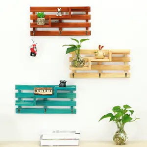 pendurado decoração da escada Suppliers-Suporte minimalista de madeira, prateleira rústica de decoração moderna para escada, parede, decoração de casa