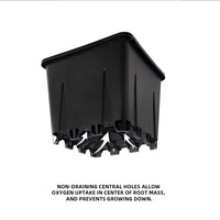 Pot Blueberry Persegi 30L Heavy Duty dengan Kaki Tinggi, Tahan UV, Wadah Tanam Substrat Besar untuk Raspberry & Pohon Buah