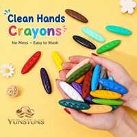 Crayons en plastique pour enfants, 12/24/36 couleurs, en forme d'arachide, ne salissent pas les mains, lavables, pour corriger la posture des mains lors de la peinture et du gribouillage