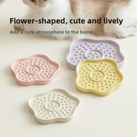 Gamelle anti-glouton en céramique en forme de fleur pour chats et petits chiens – Assiette à lécher anti-étouffement – Vente en gros