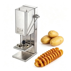 Petite entreprise 100-250 V 12V8ah 100 KG/H pomme <span class=keywords><strong>de</strong></span> terre Twister pomme <span class=keywords><strong>de</strong></span> terre <span class=keywords><strong>tour</strong></span> Machine pomme <span class=keywords><strong>de</strong></span> terre chips Machine pour Twister frites/frites frisées - Product Image 1
