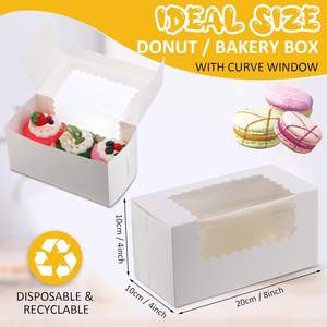 Cajas para Galletas <span class=keywords><strong>de</strong></span> Panadería con Ventana, Contenedor para Bizcochos <span class=keywords><strong>de</strong></span> Calabaza, Caja para <span class=keywords><strong>Donuts</strong></span>, Empaque Seguro para Pasteles, Muffins, Dulces <span class=keywords><strong>y</strong></span> Golosinas - Product Image 1