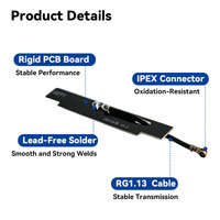 Modul Antena PCB Internal AX3000 WiFi 6 Dual Band 2.4/5GHz Berkinerja Tinggi dengan Kabel RF 1.13 & Terminal untuk Router WiFi