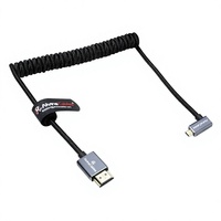 Câbles Alvin's Cables Micro à angle droit, tressés et enroulés, mâle-mâle, 8K 60Hz 4K 120Hz pour A7RIII/A7II/A7M3, etc.