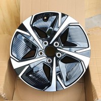 Nouvelles jantes en alliage d'aluminium à cinq branches de 17 pouces 5x114.3 ET45mm, forgées par flux, haute performance, pour BYD Seal 06 ATTO 3 - Finition noire 3