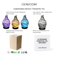 Nouveauté 2026 : Diffuseur d'arômes en verre marbré 150 ml pour Yoga et Spa, avec lumière LED 7 couleurs, diffuseur de parfum ultrasonique