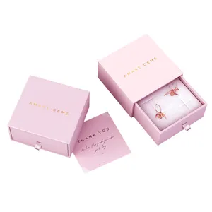 Custom Slide Jeweley Jwellary Jewelry Packaging Box With Logo Emballage Bougie Boite A Bijoux Caja De Joyeria Mayoreo Luxury