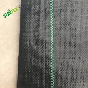 Tapis anti-herbe en plastique tissé, rouleaux de barrière anti-mauvaises herbes en PP noir, pour couverture du sol - Product Image 1