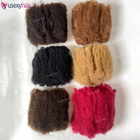 Extensions de Cheveux Humains Vierges Crépus Bouclés Type Afro, Bruts Non Traités, 100 % Haute Qualité, Alignés avec la Cuticule, en Vrac, Fournisseur de Dreadlocks