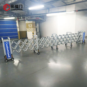 Barrière <span class=keywords><strong>de</strong></span> sécurité routière télescopique rétractable manuelle à pousser-tirer avec roues <span class=keywords><strong>pour</strong></span> <span class=keywords><strong>parking</strong></span>, aéroport, métro, centre commercial - Product Image 4