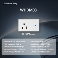 Tuya WiFi 2.4GHz Smart Socket Pengukur Daya 16A Colokan AS Kontrol Jarak Jauh Pengaturan Waktu Suara dengan Alexa Google Home Automation