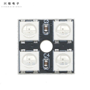 โมดูล LED 4x Ws2812b แถบไฟ LED RGB 5-8V Ip20 ปรับความสว่างได้ อายุการใช้งาน 50000 ชม. - Product Image 3