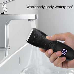 Cortadora de pelo corporal impermeable para hombres, máquina de afeitar eléctrica con cuchillas de cerámica - Product Image 4