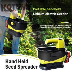 Épandeur d'engrais agricole rechargeable Applicateur d'engrais <span class=keywords><strong>Semoir</strong></span> multifonctionnel portable pour semences d'herbe et de légumes - Product Image 2