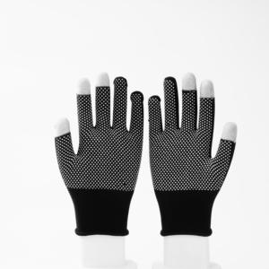 Gants en coton noir tricoté de calibre 10 avec <span class=keywords><strong>points</strong></span> antidérapants en PVC - Product Image 4