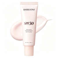 Crème solaire hydratante SPF 50 à la niacinamide et aux peptides, format voyage, pour usage quotidien et sportif, résistante à l'eau, marque distributeur en gros