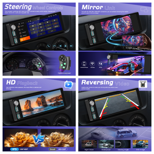 วิทยุติดรถยนต์ Podofo ขนาด 6.86 นิ้ว 1 Din เครื่องเล่นมัลติมีเดีย MP5 รองรับ BT FM/AM Wireless CarPlay&Auto Radio DAB Radio รุ่น 8035 - Product Image 3