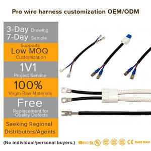 适用于数控机床的定制 OEM ODM PLC 控制和伺服线束，采用 PVC 绝缘和 1.0mm-2.54mm 间距连接器 - Product Image 1