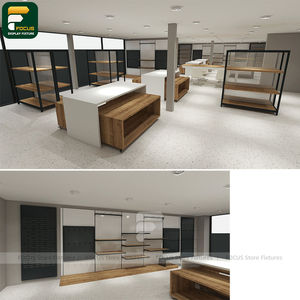 Étagère de présentation élégante pour boutique de vêtements, comptoir de vêtements, vitrine de vêtements, armoire en verre, mobilier de vente au détail - Product Image 6