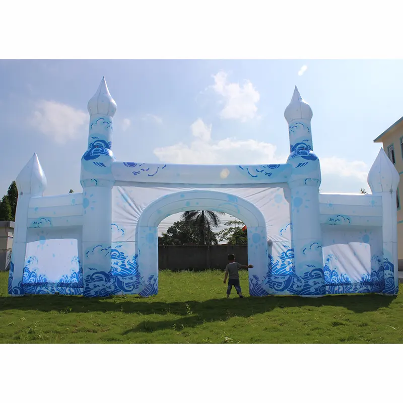 Disesuaikan Pintu Istana Frozen Penari Tiup, dengan Blower Udara untuk Penari Langit Iklan Tiup