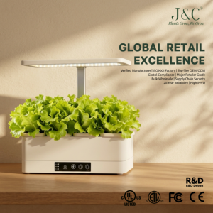 J&C Smart <span class=keywords><strong>Mini</strong></span> Garden Full Spectrum LED, <span class=keywords><strong>hauteur</strong></span> réglable, minuterie et luminosité réglable pour le jardinage intérieur et l'agriculture urbaine - Product Image 1
