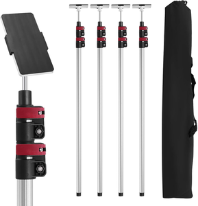 Tige télescopique à <span class=keywords><strong>ressort</strong></span> de 12 pieds 3.6 mètres pour la protection intérieure contre la poussière, la rénovation et la peinture. - Product Image 1