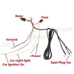 Couvre-sièges chauffants universels en fibre de carbone pour 2 sièges, 4 plaques chauffantes 12V, 2 boutons, interrupteur 5 niveaux, pour l'hiver - Product Image 3