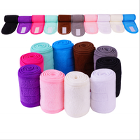 Mqunisq bandeaux de Spa pour le visage, maquillage de douche, bandeau de Sport, serviette extensible avec ruban magique