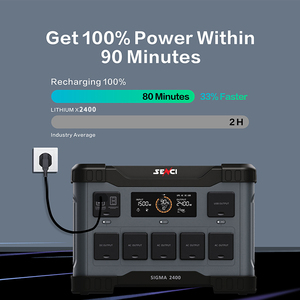 Estación de Energía Portátil Senci de 2400w para Camping, Batería Lifepo4, Carga Solar de 2kw, Sistema de Energía de 2000w - Product Image 4