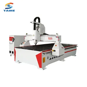 TAIHE Router kayu CNC 4 sumbu, dengan mesin pengerjaan kayu 1325 220V putar 3D mesin ukir kayu CNC harga