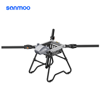 Dron Sanmoo S100PRO Profesional para Fumigación Agrícola, Estructura Plegable con Doble Batería de Cambio Rápido para Fertilización y Siembra