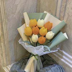 باقة خزامى مصنوعة يدويًا من الكروشيه ، خزامى شخصي للأبد ، زهرة طويلة العمر ، ديكور منزلي ، هدية العام الجديد ، محبوكة من قبل الأم - Product Image 1