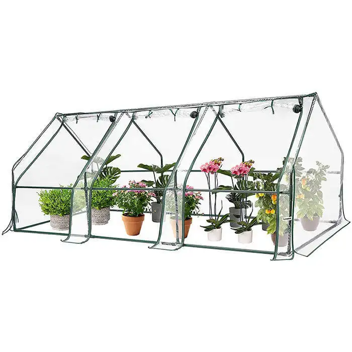 Wholesale Clear Plastic Film Cheap Arched Garden Flower Mini Home Greenhouse For Vegetables