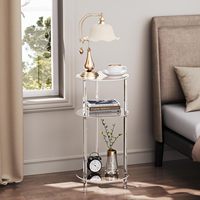 Table basse personnalisée moderne en acrylique transparent bureau d'angle transparent appareil ménager de luxe multifonctionnel bureau à domicile en plastique
