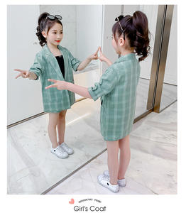 Vêtements pour enfants de style anglais en gros, ensemble de pantalons skinny en coton et de manteaux pour filles - Product Image 5